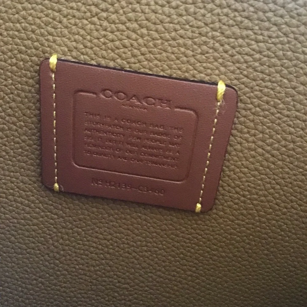 Coach Cream Leather Satchel with Detachable Strap